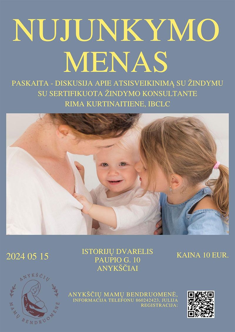 Mamų rytmečiai / Paskaita „Nujunkymo menas“