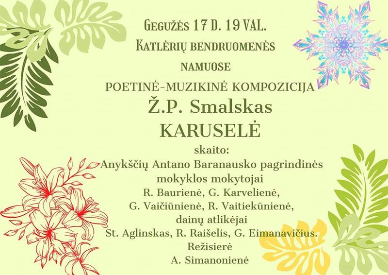 Renginis skirtas Katlėrių bendruomenės nariui Ž. P. Smalskui atminti