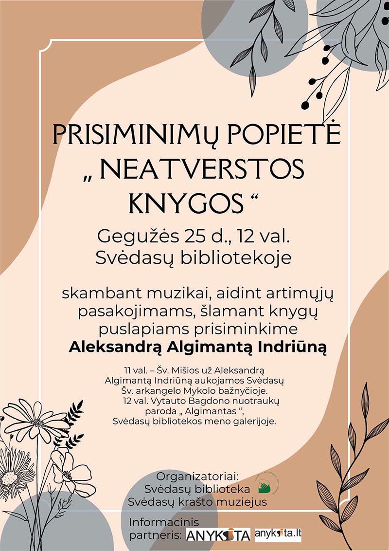 Prisiminimų popietė „Neatverstos knygos“