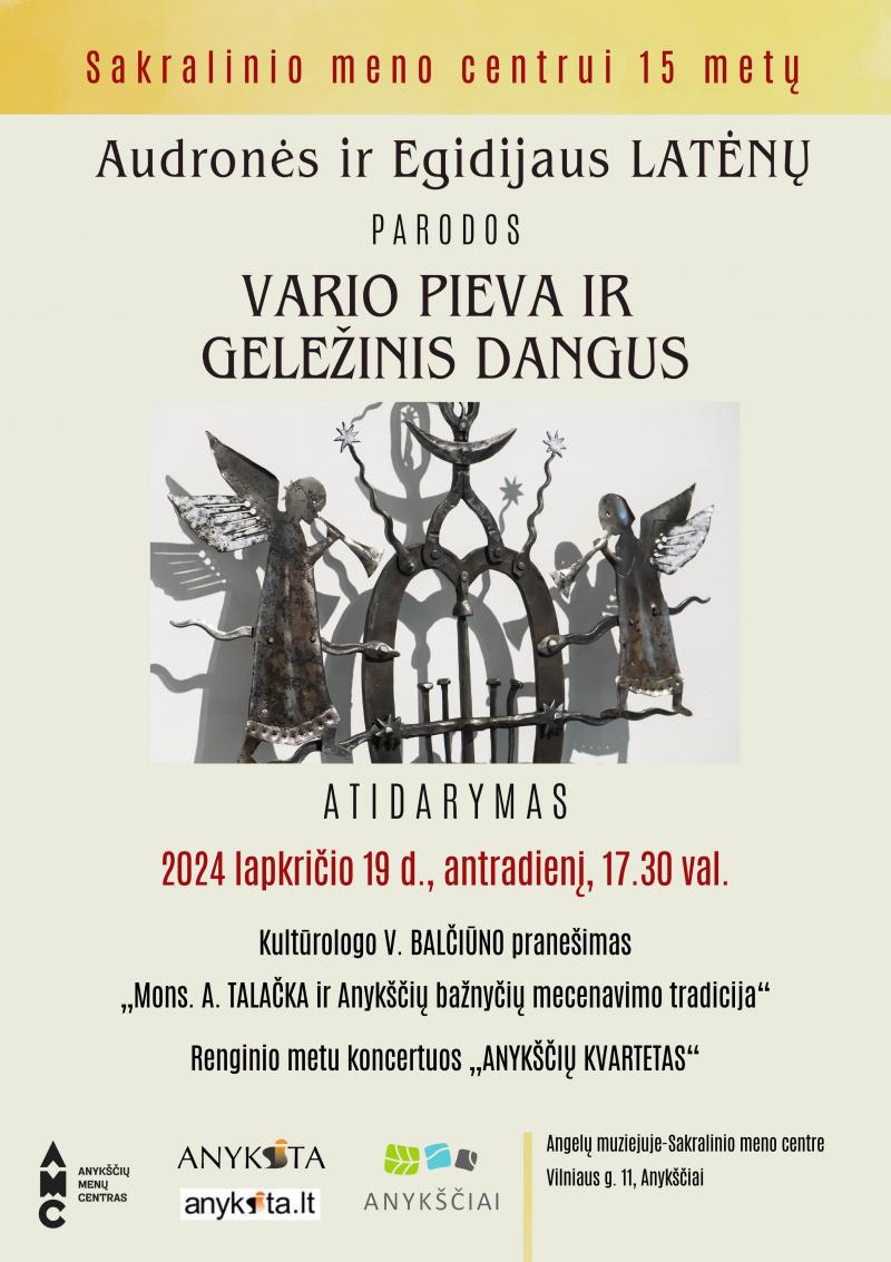 Anykščių Sakralinio meno centras kviečia paminėti 15-ąsias veiklos metines ir mons. A. Talačkos gimimo dieną